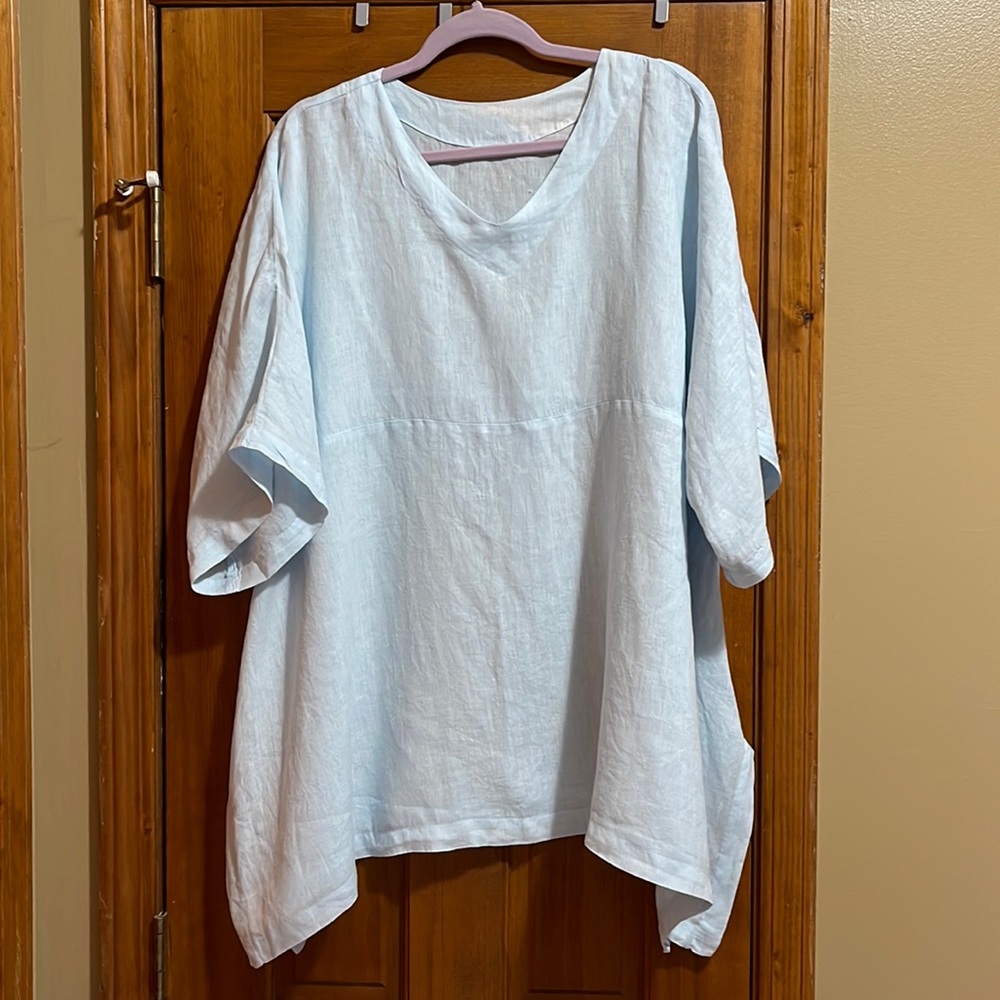 Light blue linen shirt